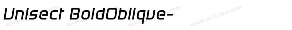 Unisect BoldOblique字体转换